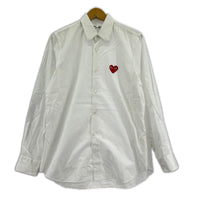 長袖シャツ PLAY COMME des GARCONS L/S SHIRT AZ-B002 白 (S) S ホワイト