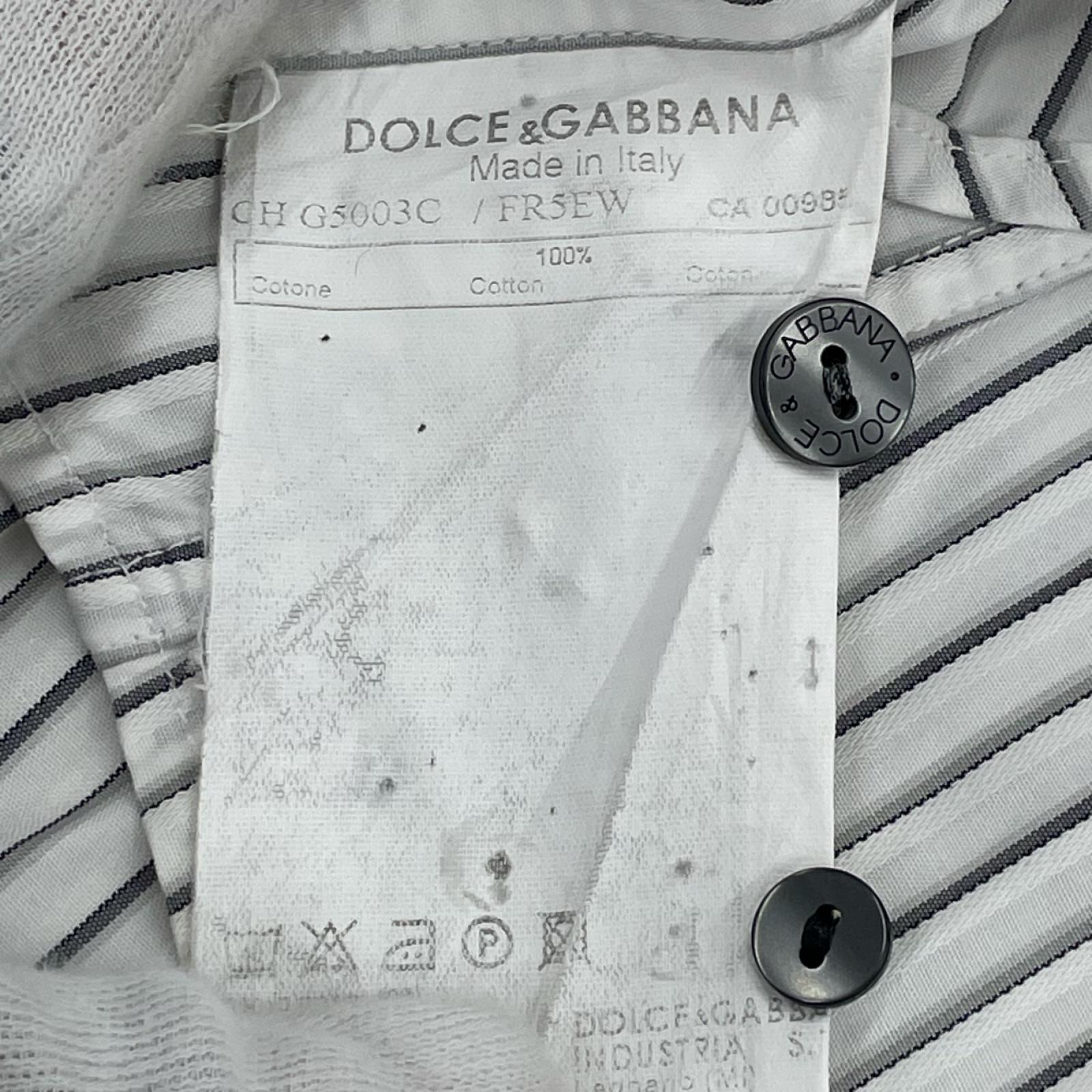 長袖シャツ DOLCE＆GABBANA ストライプシャツ 40