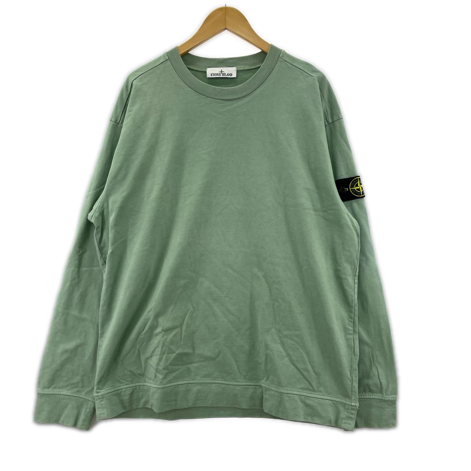 長袖Ｔシャツ クルーネックカットソー (XL) グリーン