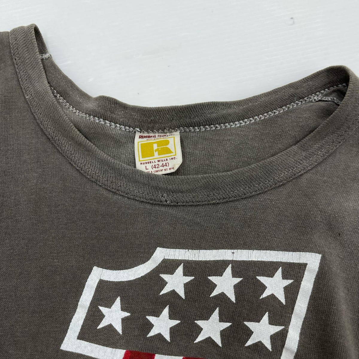半袖Ｔシャツ RUSSEL ATHLETIC 70S ハーレープリント L グレー