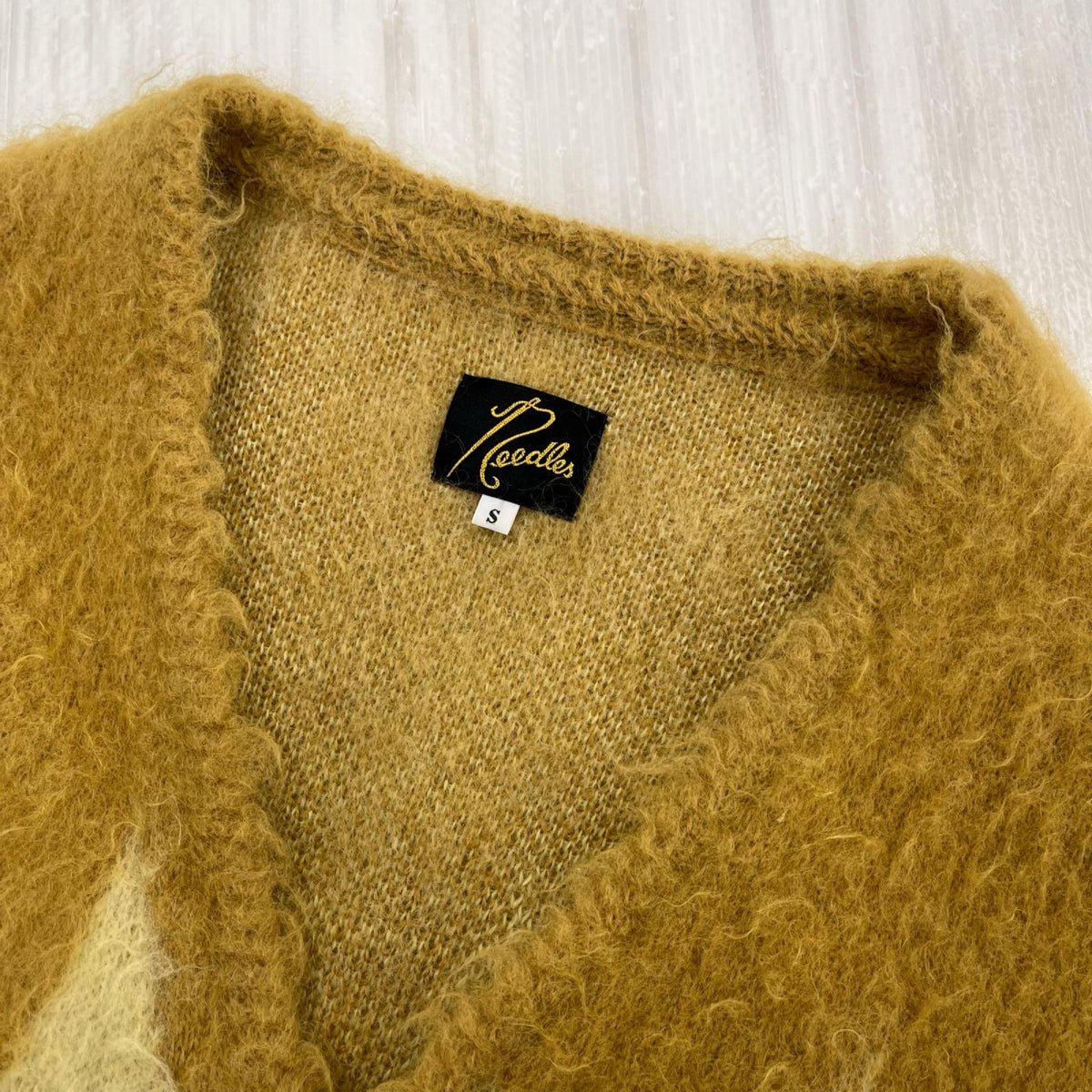 カーディガン Mohair Cardigan Zigzag S ブラウン S ブラウン