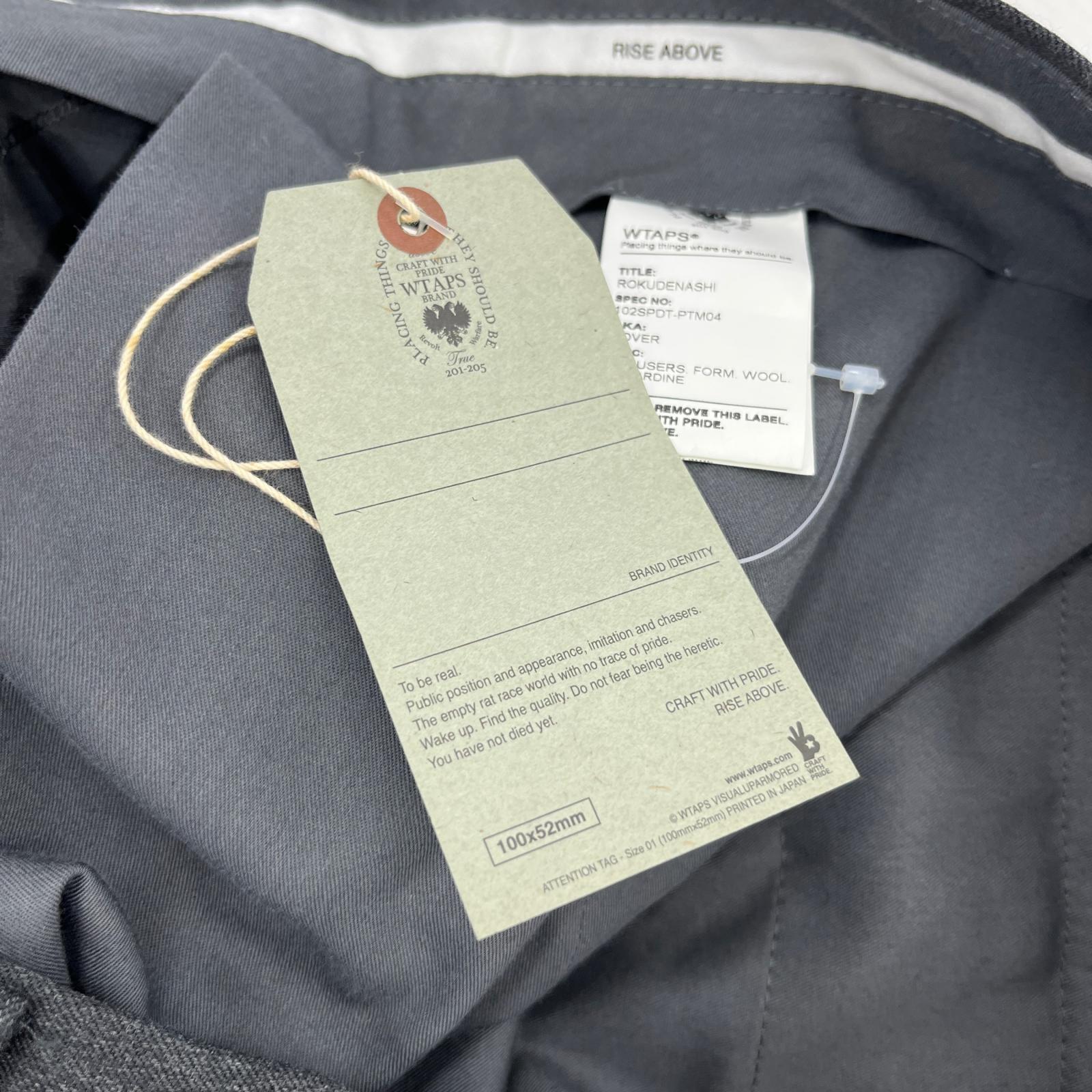 テーラードジャケット ROKUDENASHI JACKET.FORM.WOOL.GABARDINE 102SPDT-JKM03 PTM04 セットアップ L グレー