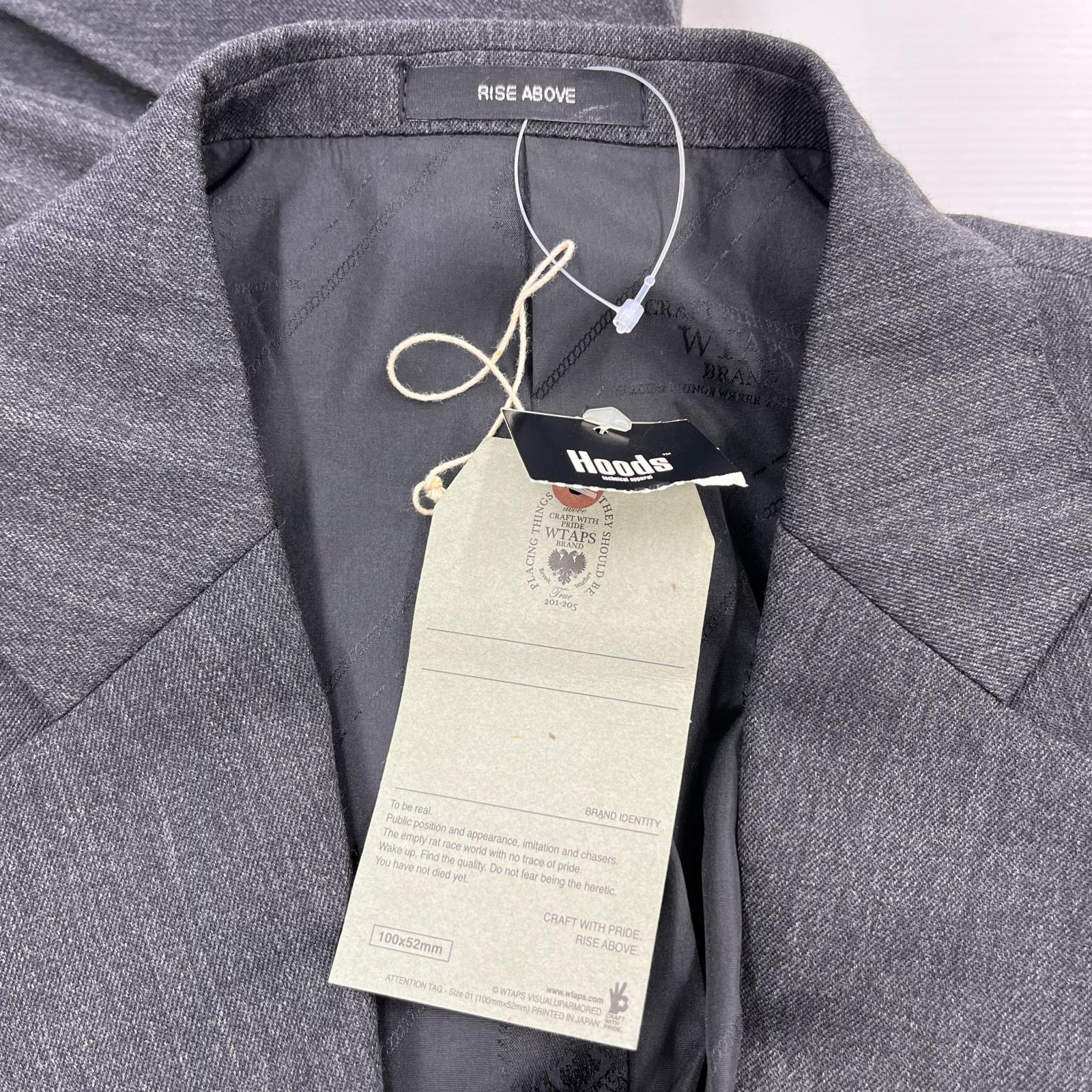 テーラードジャケット ROKUDENASHI JACKET.FORM.WOOL.GABARDINE 102SPDT-JKM03 PTM04 セットアップ L グレー