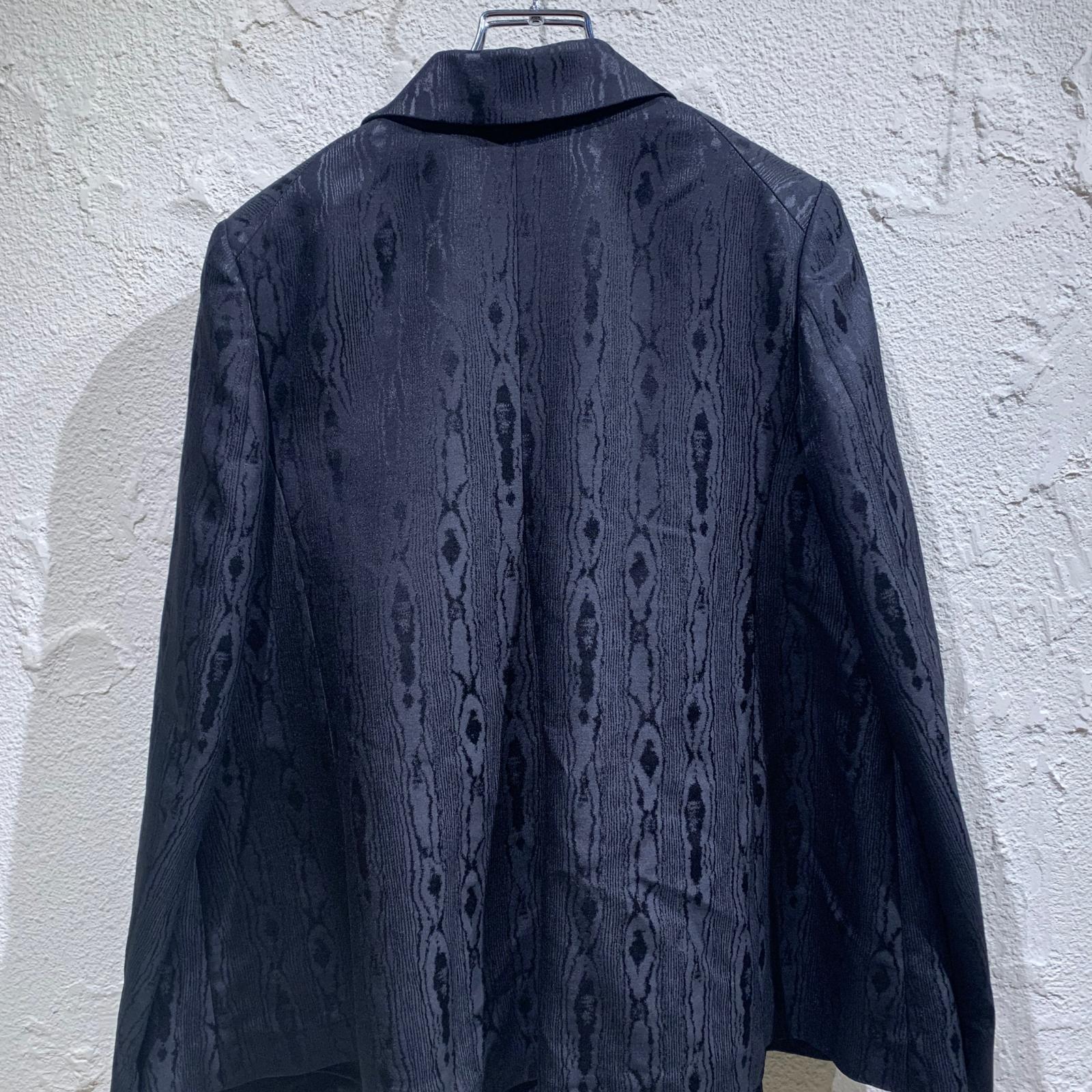 ジャケット COMME des GARCONS 25SS モアレ柄ラウンドカラージャケット S