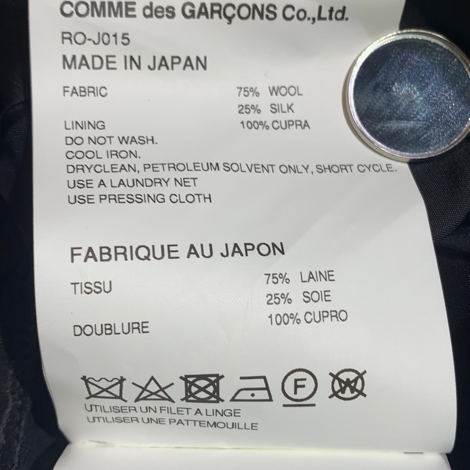 ジャケット COMME des GARCONS 25SS モアレ柄ラウンドカラージャケット S