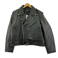 レザージャケット HORN WORKS レザーダブルライダースジャケット 6L 黒 ブラック