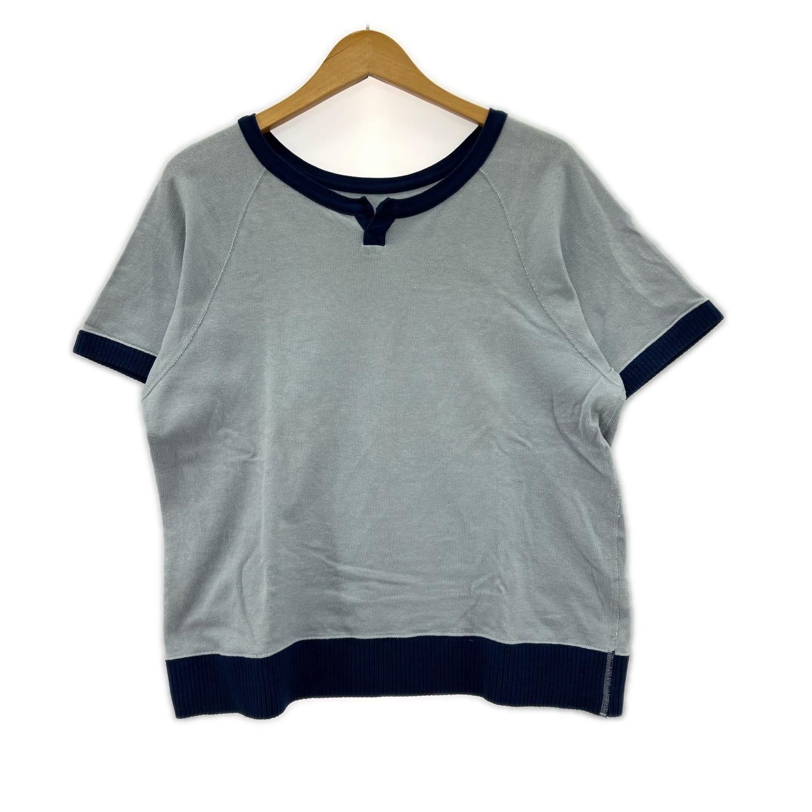 半袖Ｔシャツ ﾍﾝﾘｰﾈｯｸ ﾘﾝｶﾞｰ ﾌﾞﾙｰﾍﾞｰｽ (S) S ブルー