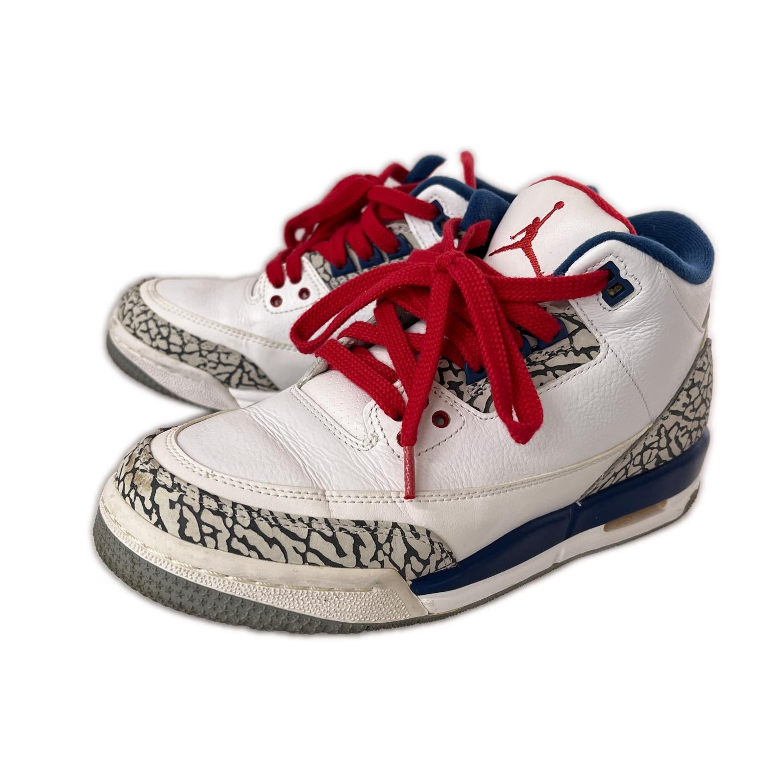 スニーカー AIR JORDAN 3 GS True Blue 25.0cm 25cm (US7 UK6 1/2 EU40) ホワイト