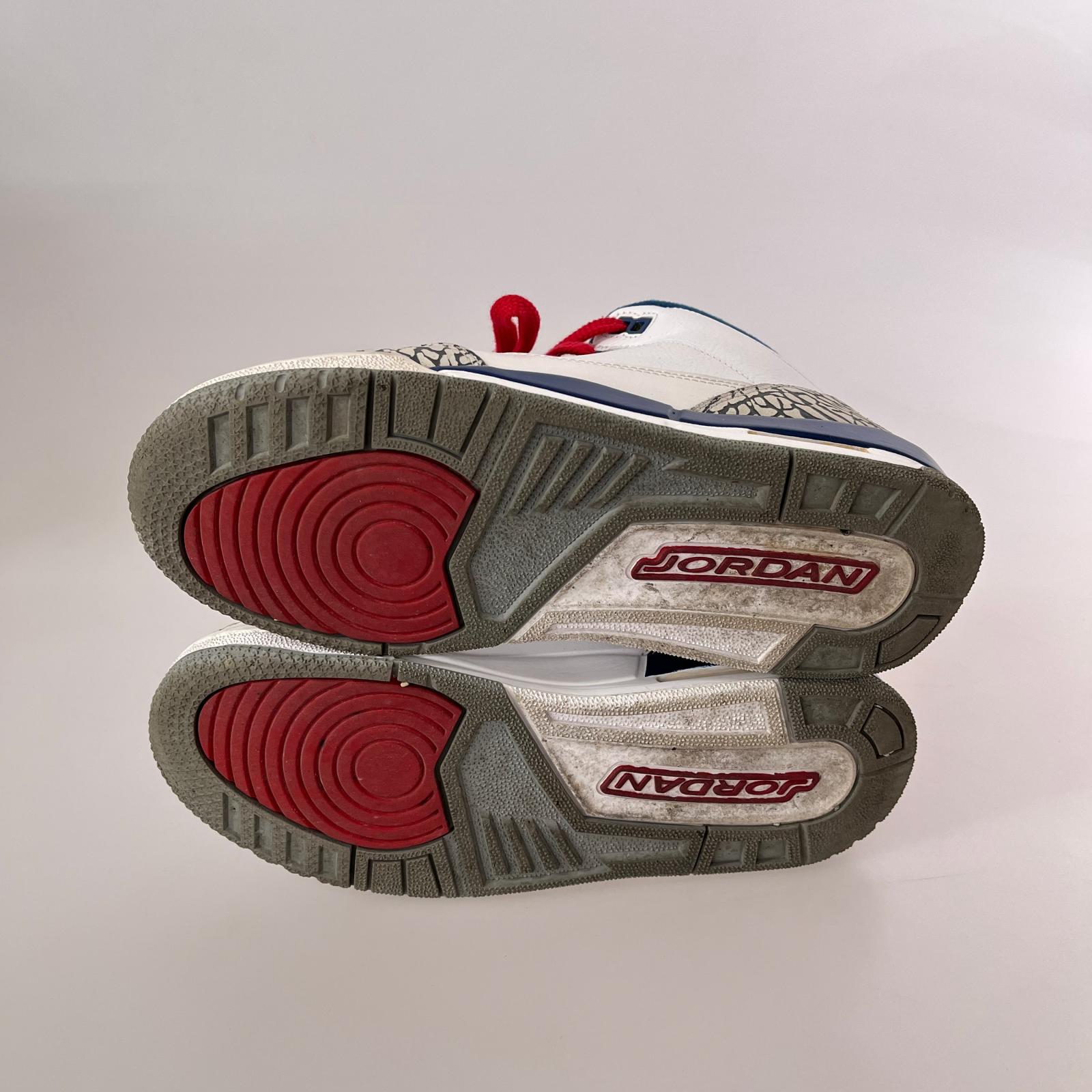 スニーカー AIR JORDAN 3 GS True Blue 25.0cm 25cm (US7 UK6 1/2 EU40) ホワイト
