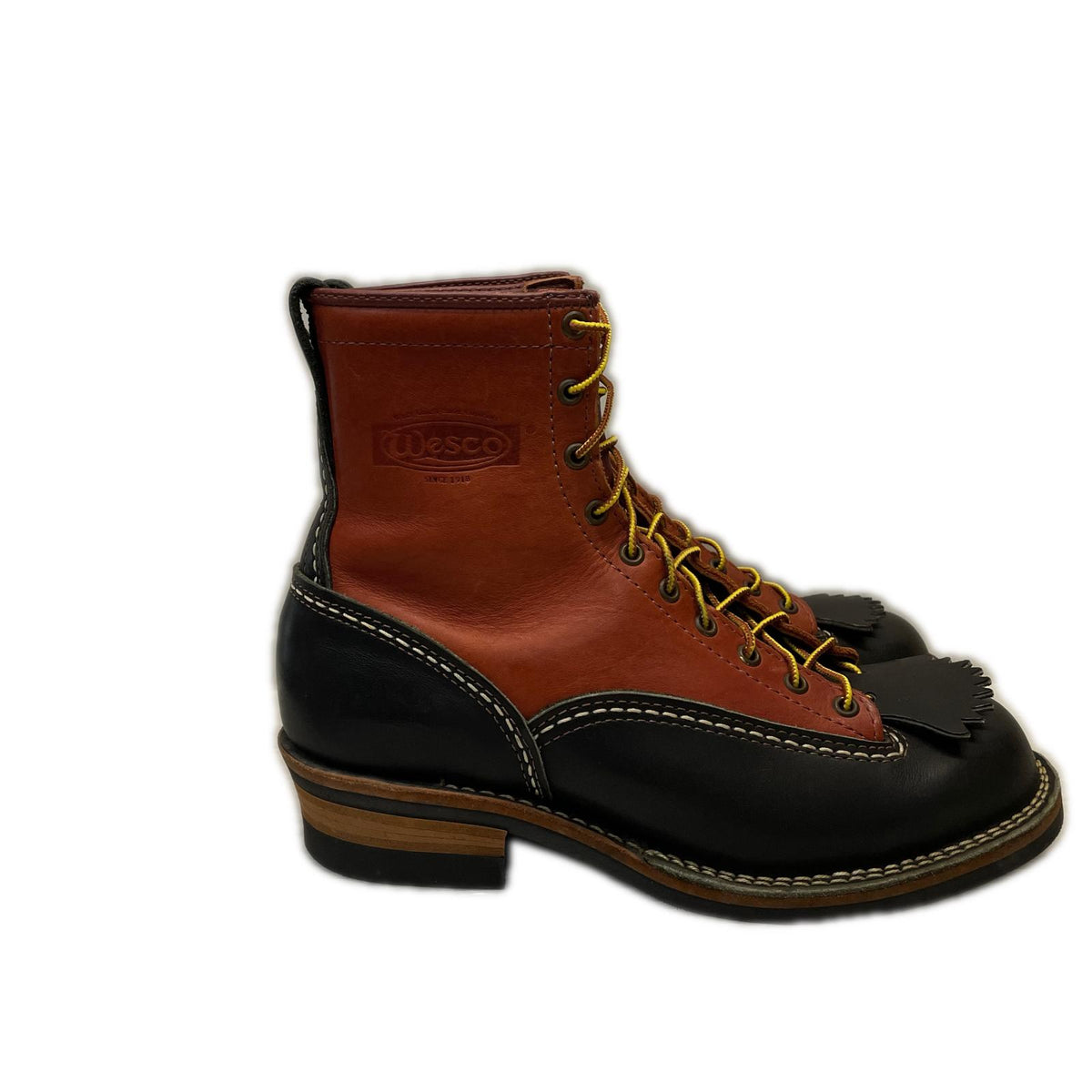 ブーツ WESCO カスタム ジョブマスター ブーツ 茶×黒 28cm (US10 UK9 1/2 EU46)