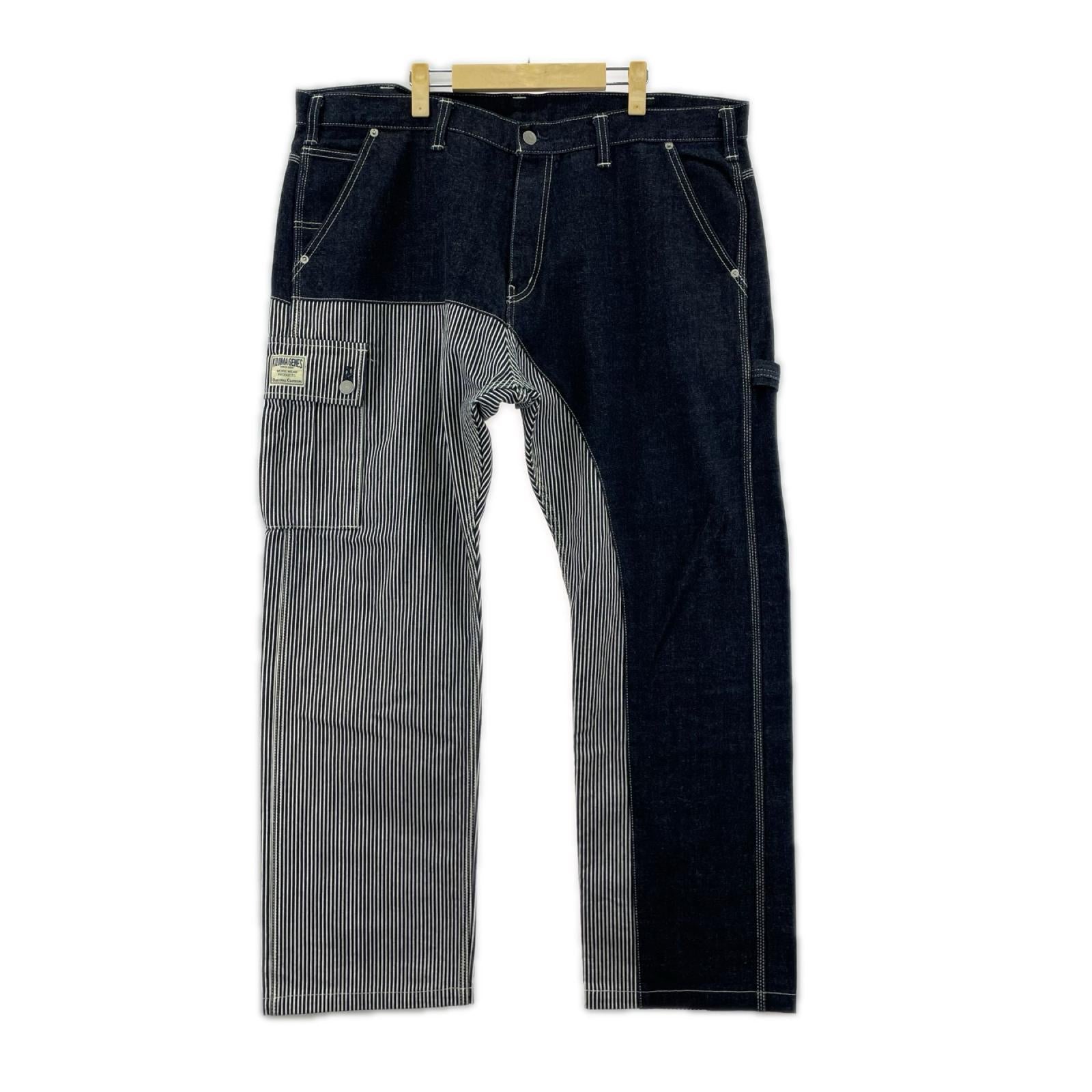 デニムパンツ 児島ジーンズ クォーターコンボパンツ 42 インディゴ×ヒッコリー 42