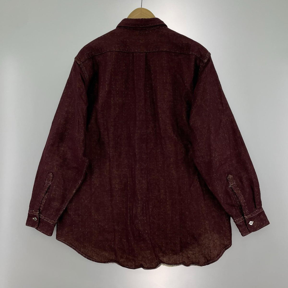 長袖シャツ COMME des GARCONS 田中オム ウールシャツ ワインレッド ワインレッド
