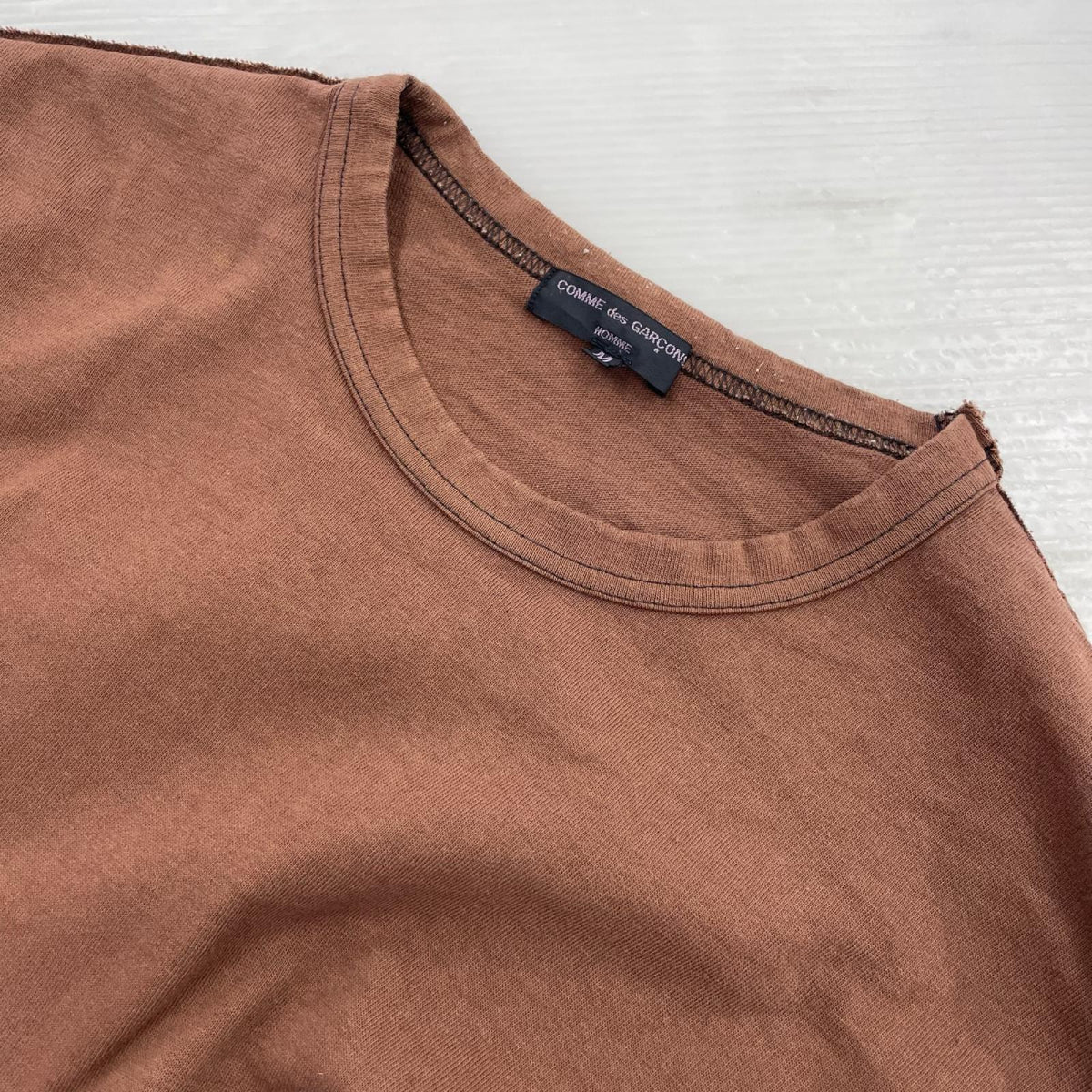 長袖Ｔシャツ COMME des GARCONS 田中オム 切替しカットソー AD2004 ブラウン (M) M ブラウン