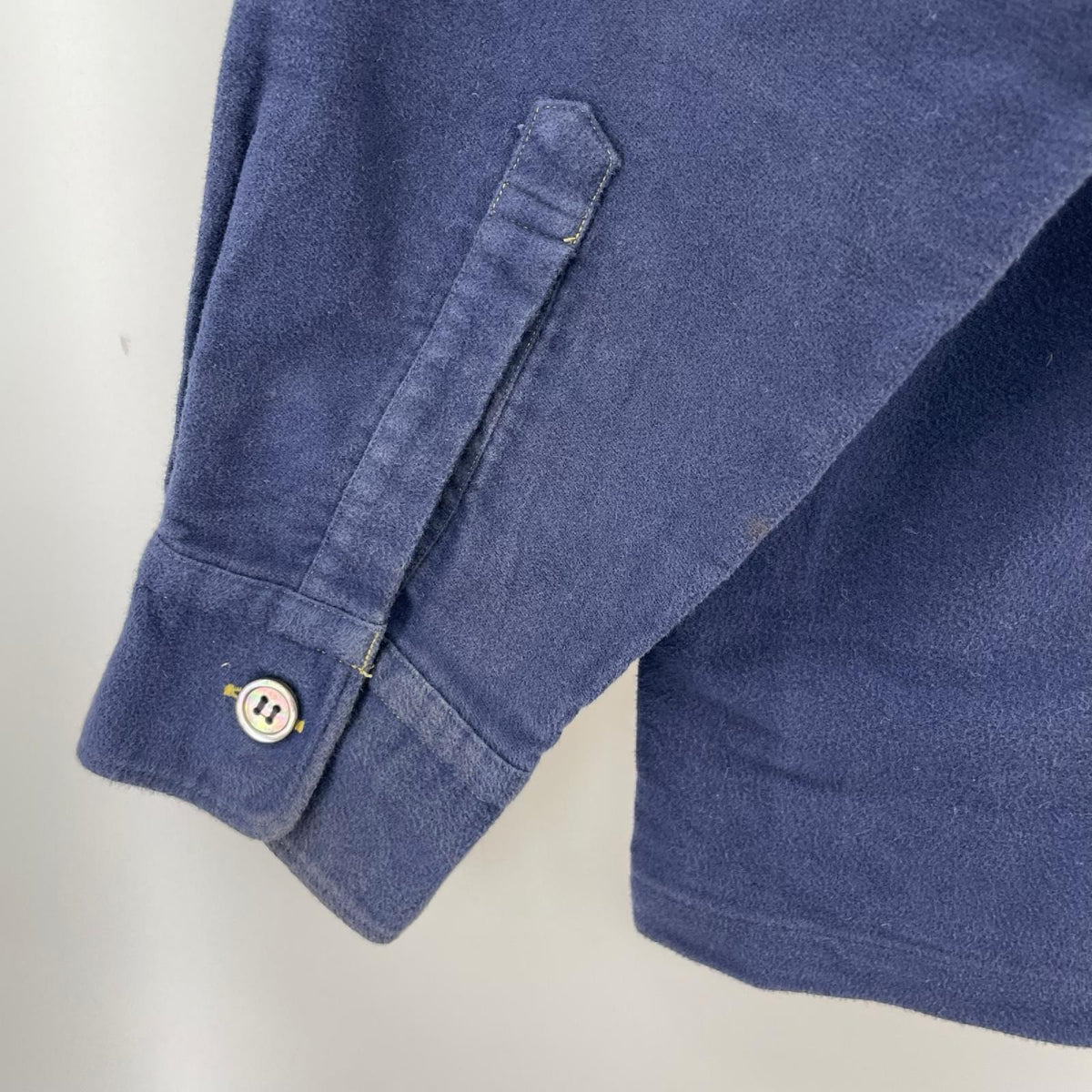 長袖シャツ COMME des GARCONS 田中オム インサイドアウト シャモアクロスオープンカラーシャツ ネイビー