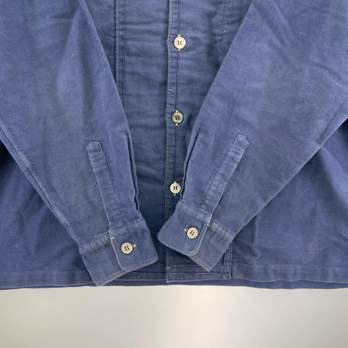 長袖シャツ COMME des GARCONS 田中オム インサイドアウト シャモアクロスオープンカラーシャツ ネイビー