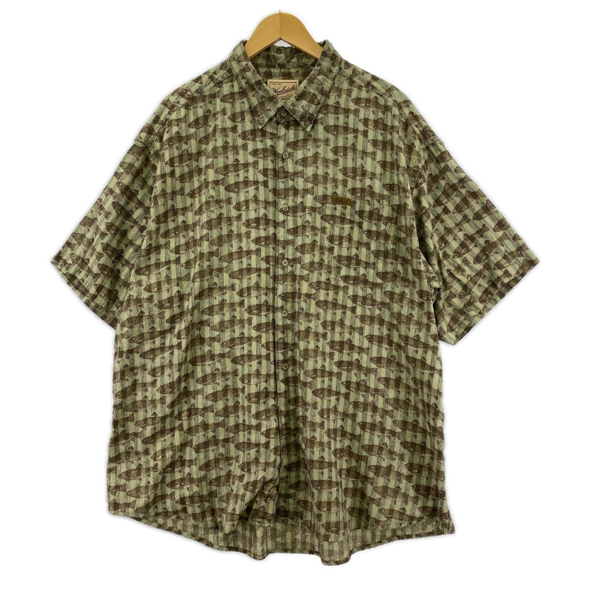 半袖シャツ old 魚 ｼｬﾂ (2XL) グリーン