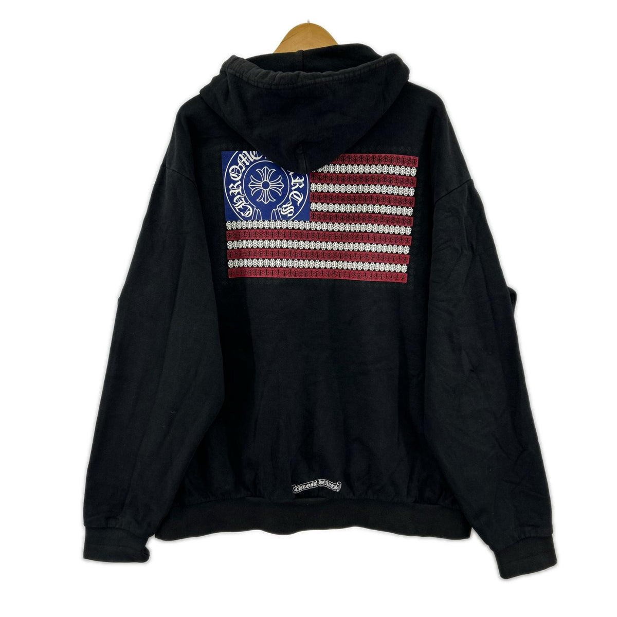 パーカー American Flag Pullover Hoodie BLK XL ブラック