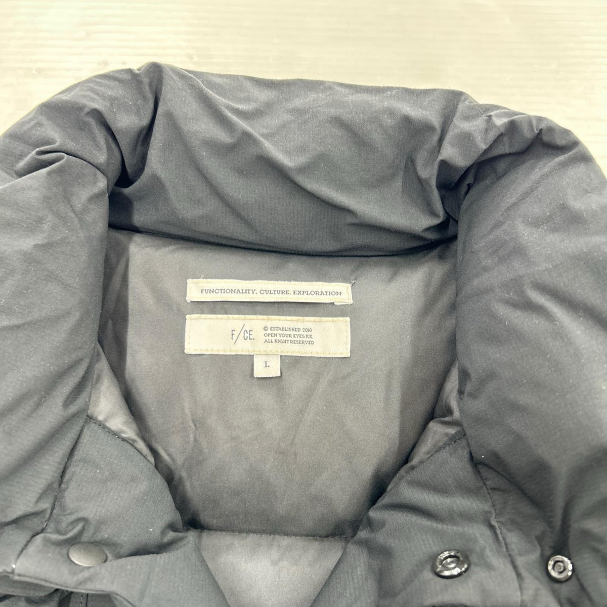 ダウンベスト F/CE PERTEX WATERPROOF DOWN VEST 黒 L ブラック