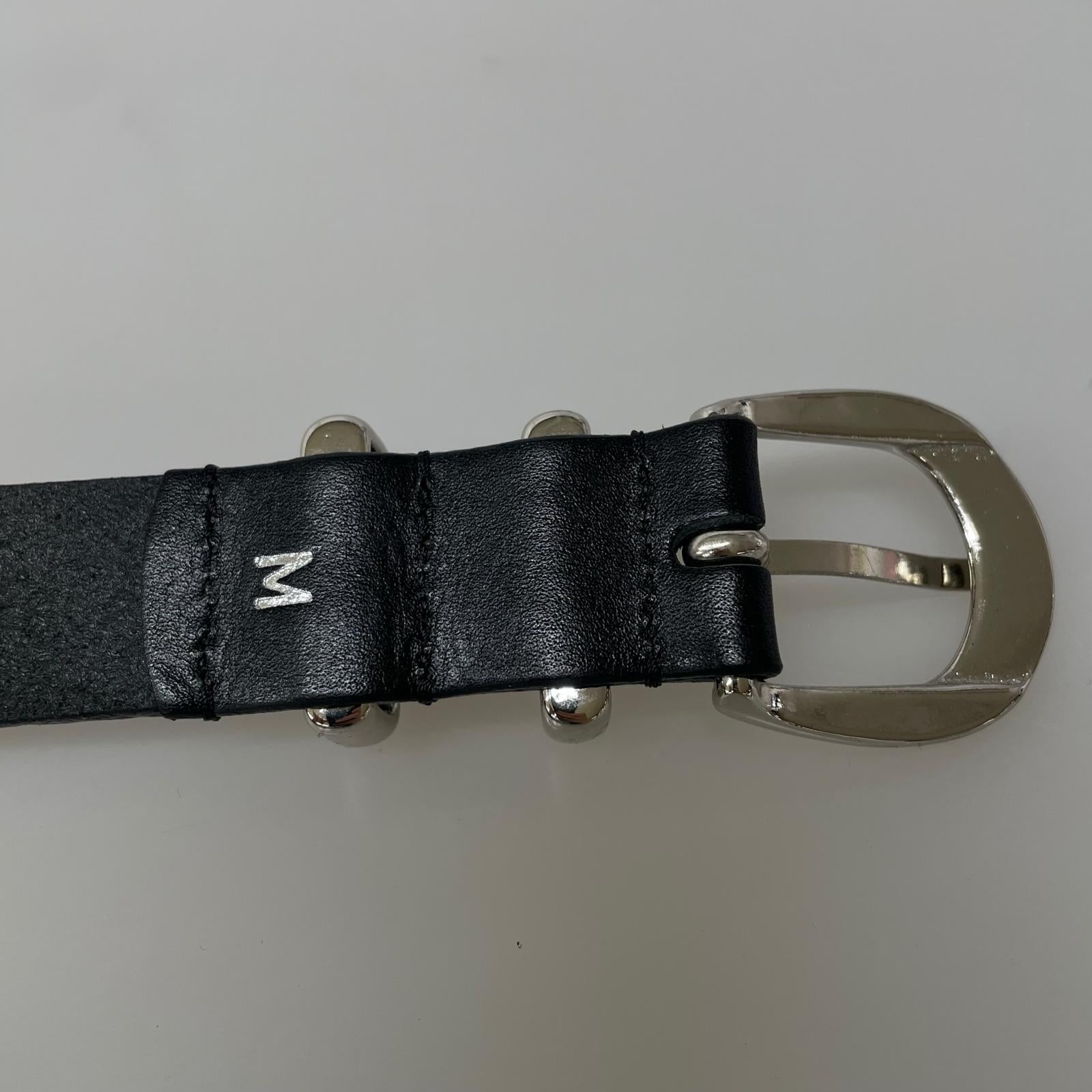 その他アクセサリー スタッズ ウエスタン ロングレザーベルト M ブラック