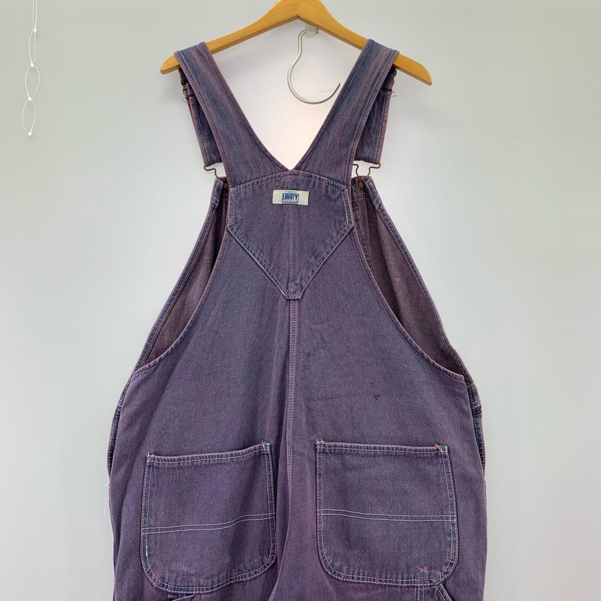 オーバーオール LIBERTY ｳｫｯｼｭ ﾃﾞﾆﾑ 紫