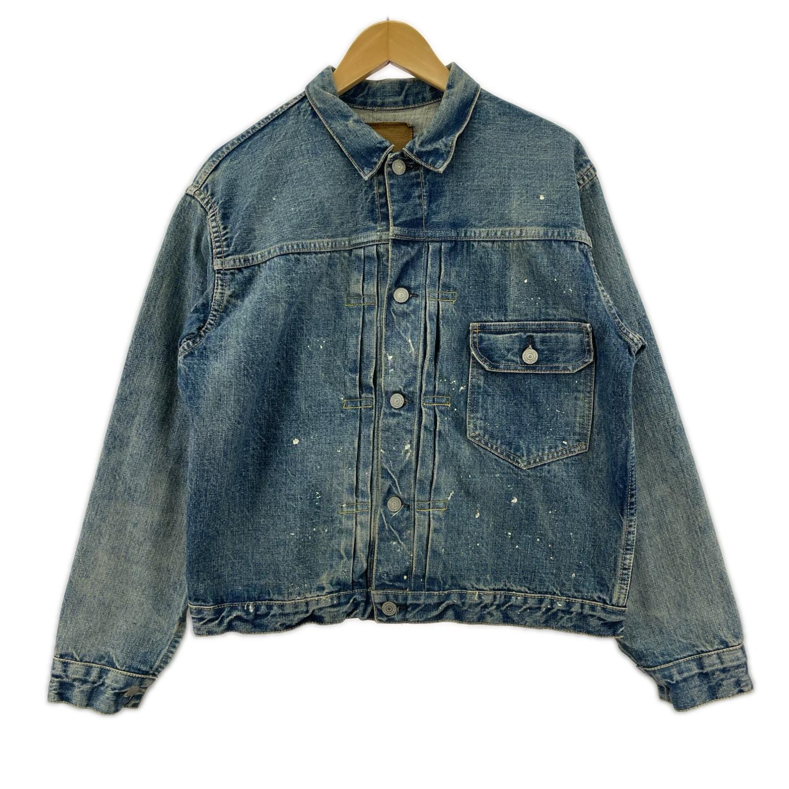 デニムジャケット 1st TYPE ペイント加工（M） M ネイビー