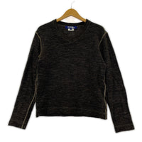 ニット 12AW Vﾈｯｸﾆｯﾄ 茶（S） S ブラウン