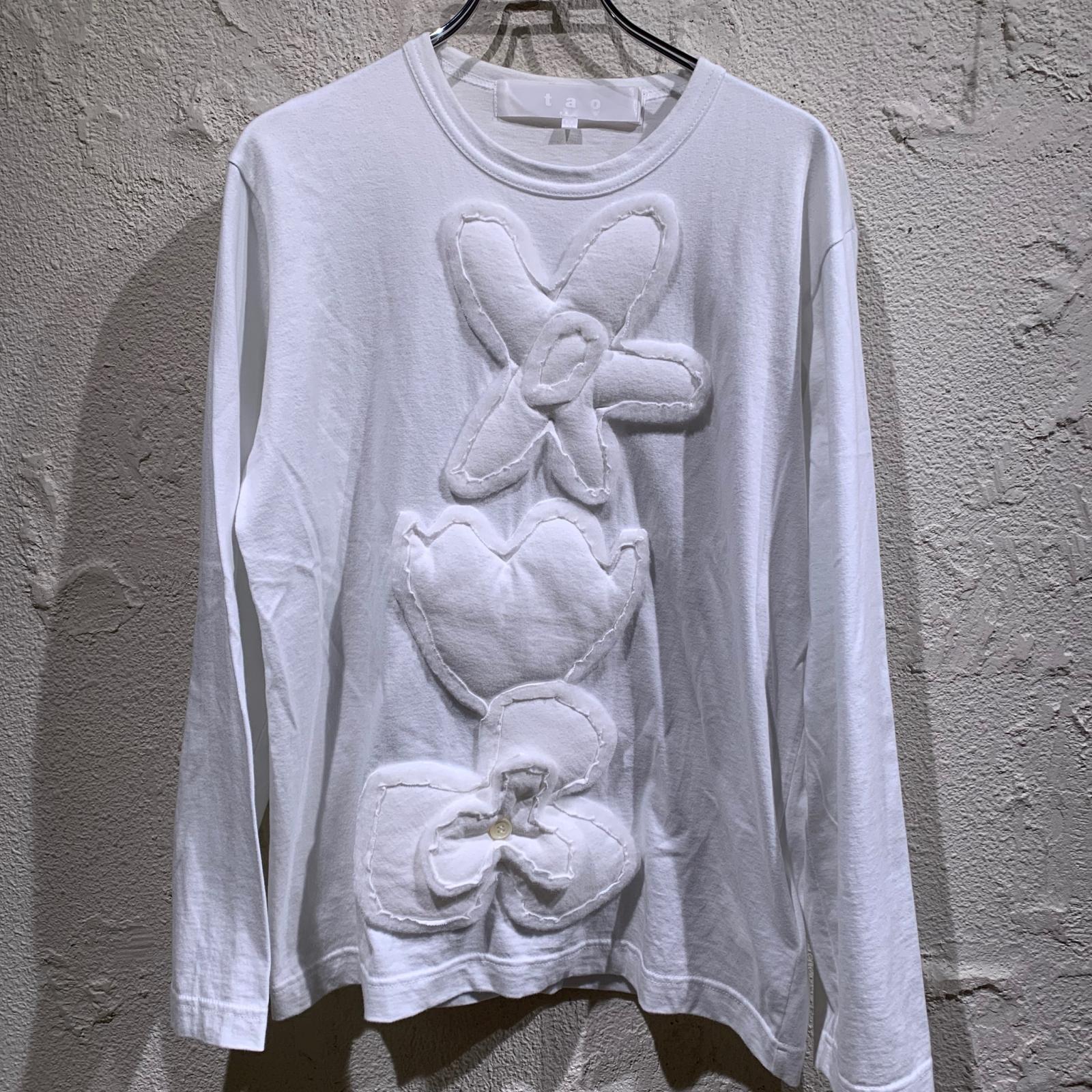 長袖Ｔシャツ 24AW 花柄刺繍長袖Ｔシャツ M