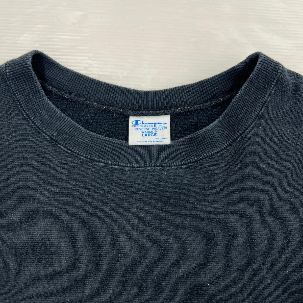 スウェット REVERSE WEAVE 単色ﾀｸﾞ復刻 L ブラック