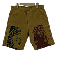 ショートパンツ 60's～ SPIKES Cut-Off Canvas Taperd Pants ブラウン