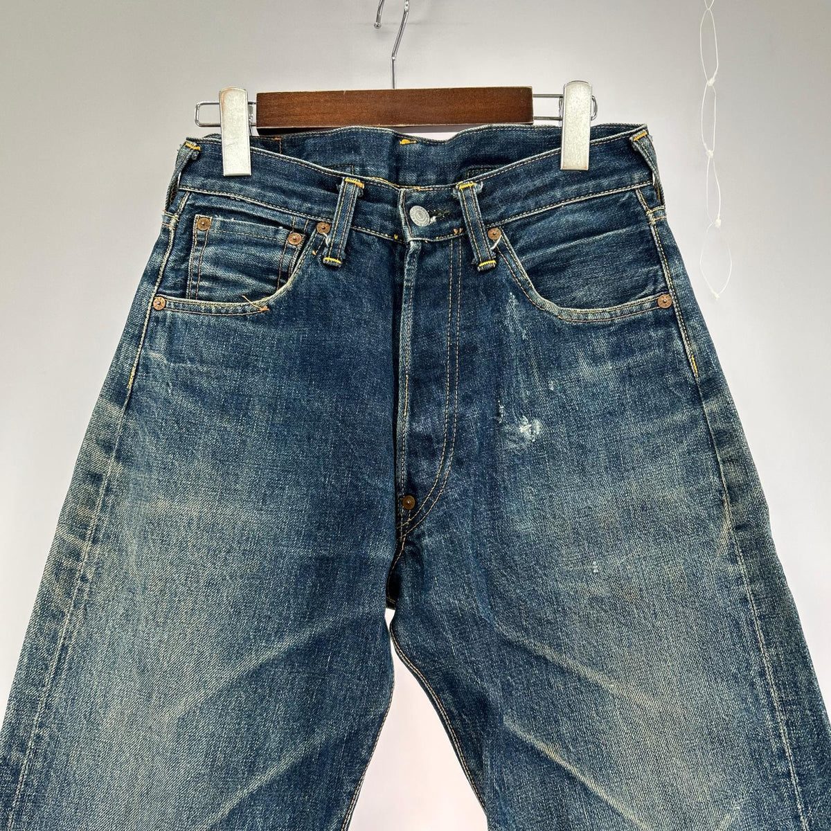 デニムパンツ 90s NO.2 2504XX 鯉釣りパッチ シンチバック W28 28 ブルー