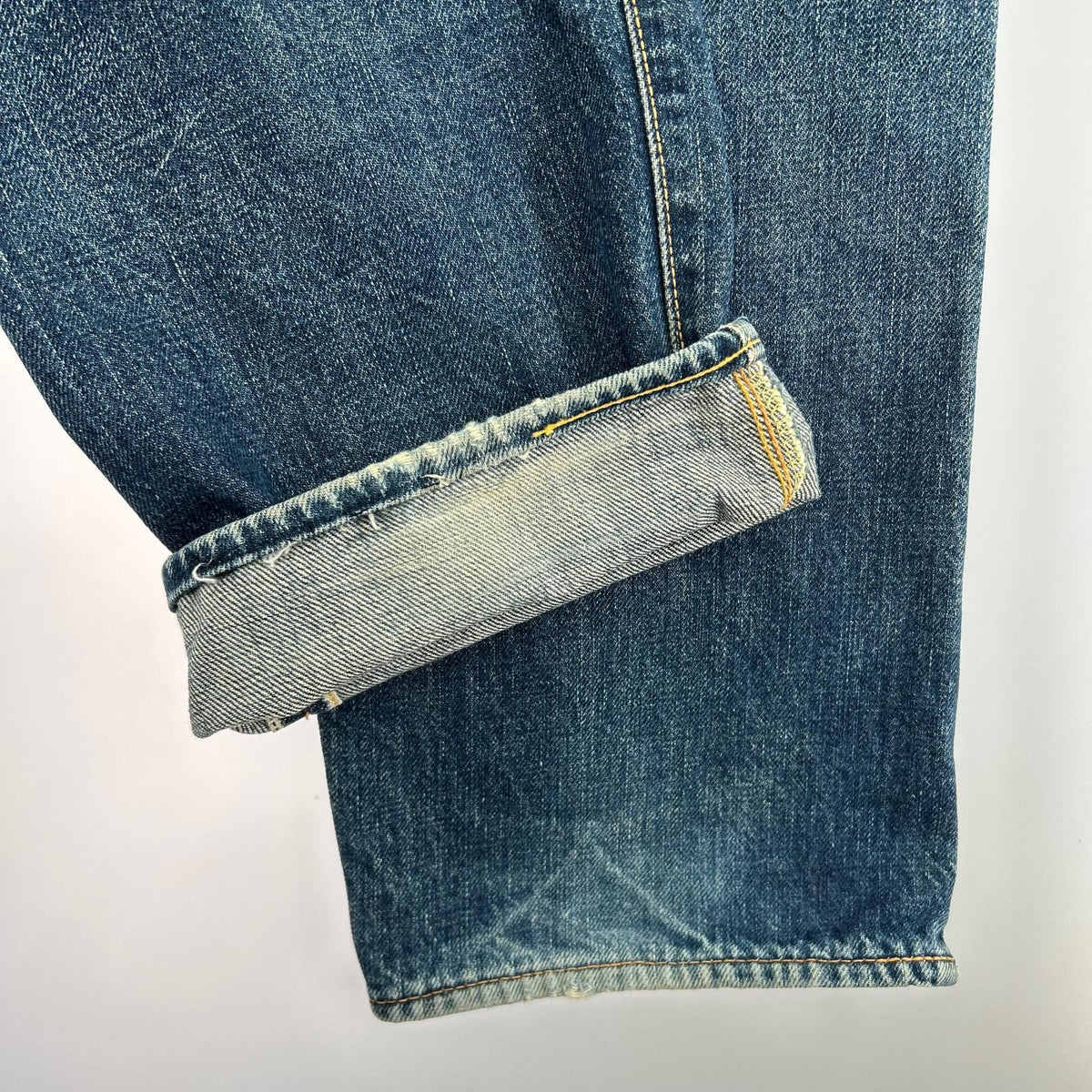 デニムパンツ 90s NO.2 2504XX 鯉釣りパッチ シンチバック W28 28 ブルー