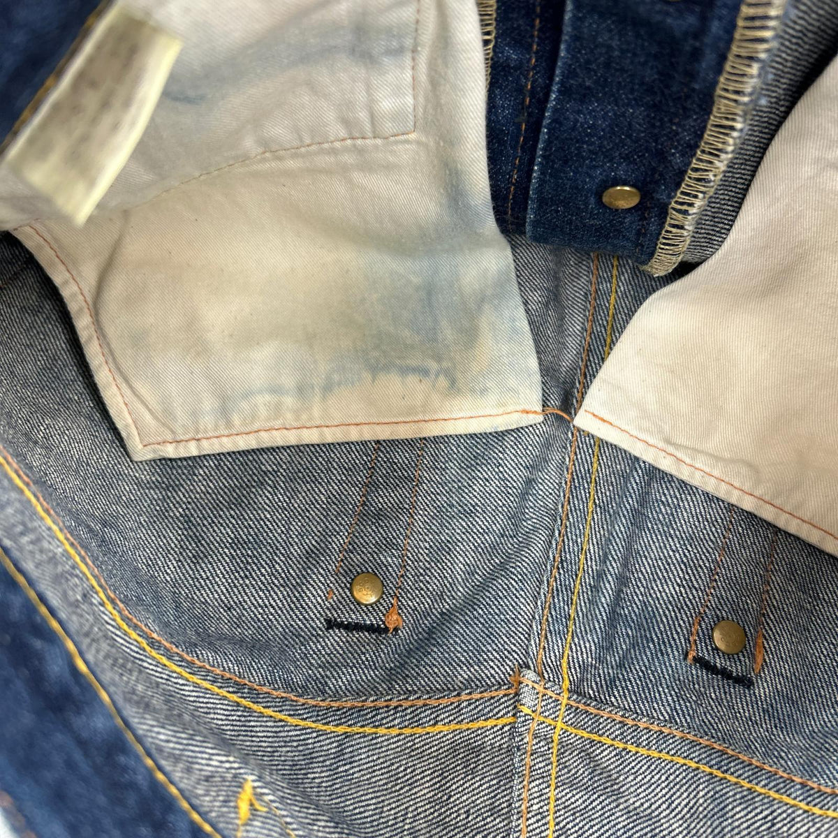 デニムパンツ 90s NO.2 2504XX 鯉釣りパッチ シンチバック W28 28 ブルー