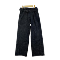 デニムパンツ ×EDIFICE TWISTED BELTED DENIM PANT 28 ブラック