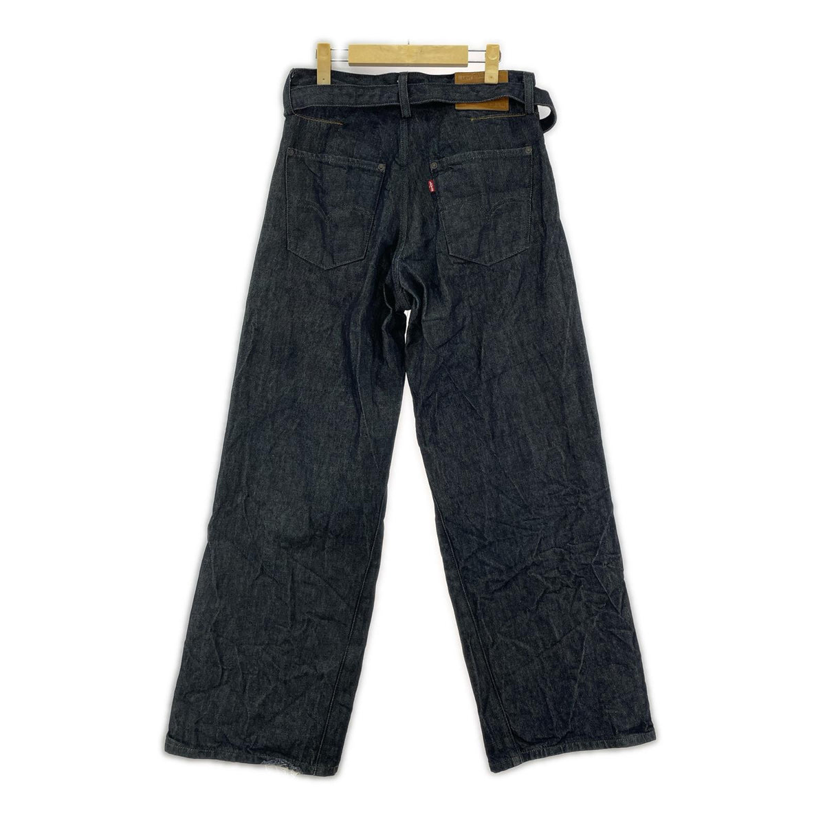 デニムパンツ ×EDIFICE TWISTED BELTED DENIM PANT 28 ブラック
