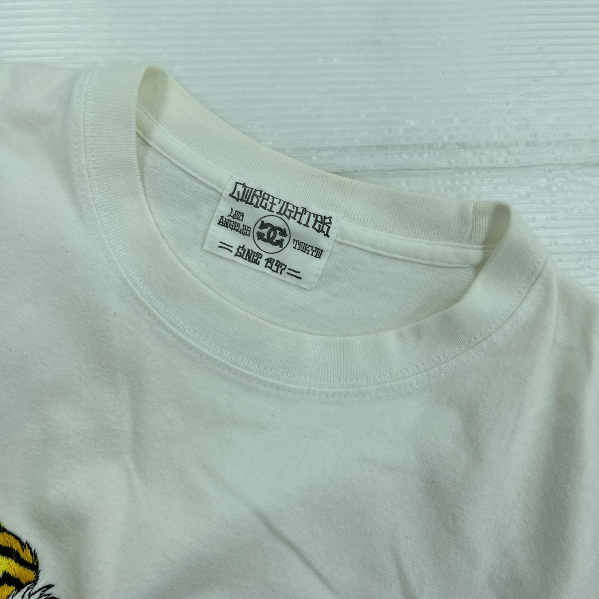 半袖Ｔシャツ COREFIGHTER 虎刺繍 S/Sカットソー 白 (S) S ホワイト