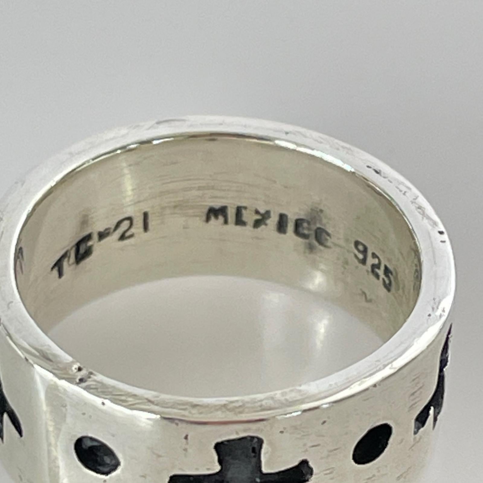 リング・指輪 925刻印 メキシカンジュエリー クロスデザインリング
