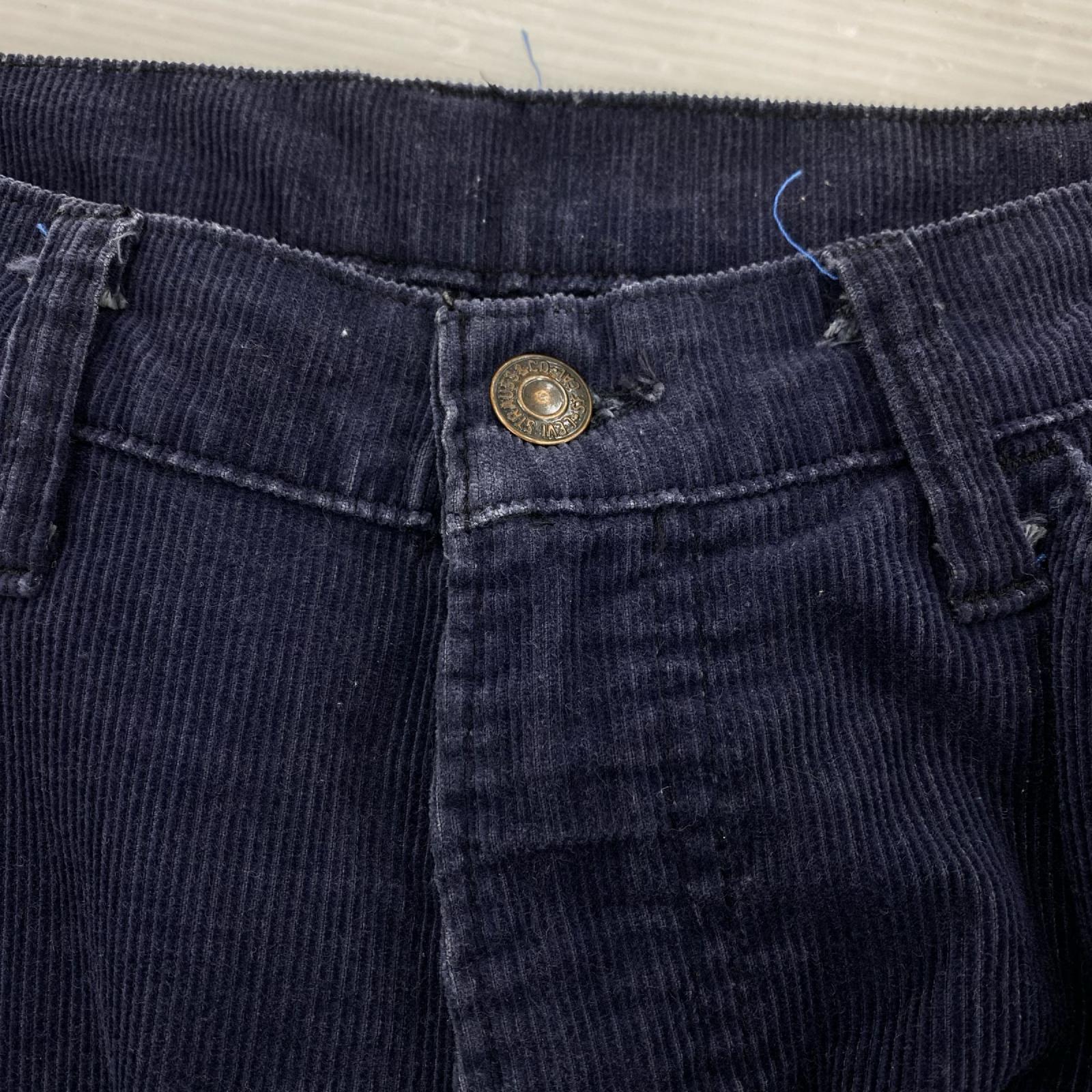 パンツ 70s 646-1517 コーデュロイフレアパンツ ネイビー ネイビー