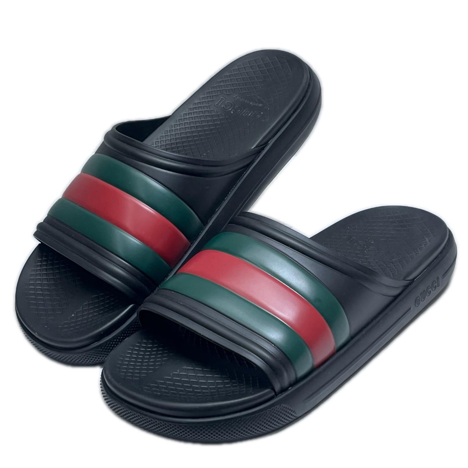 GUCCI シェリーライン スライドサンダル　ブラック