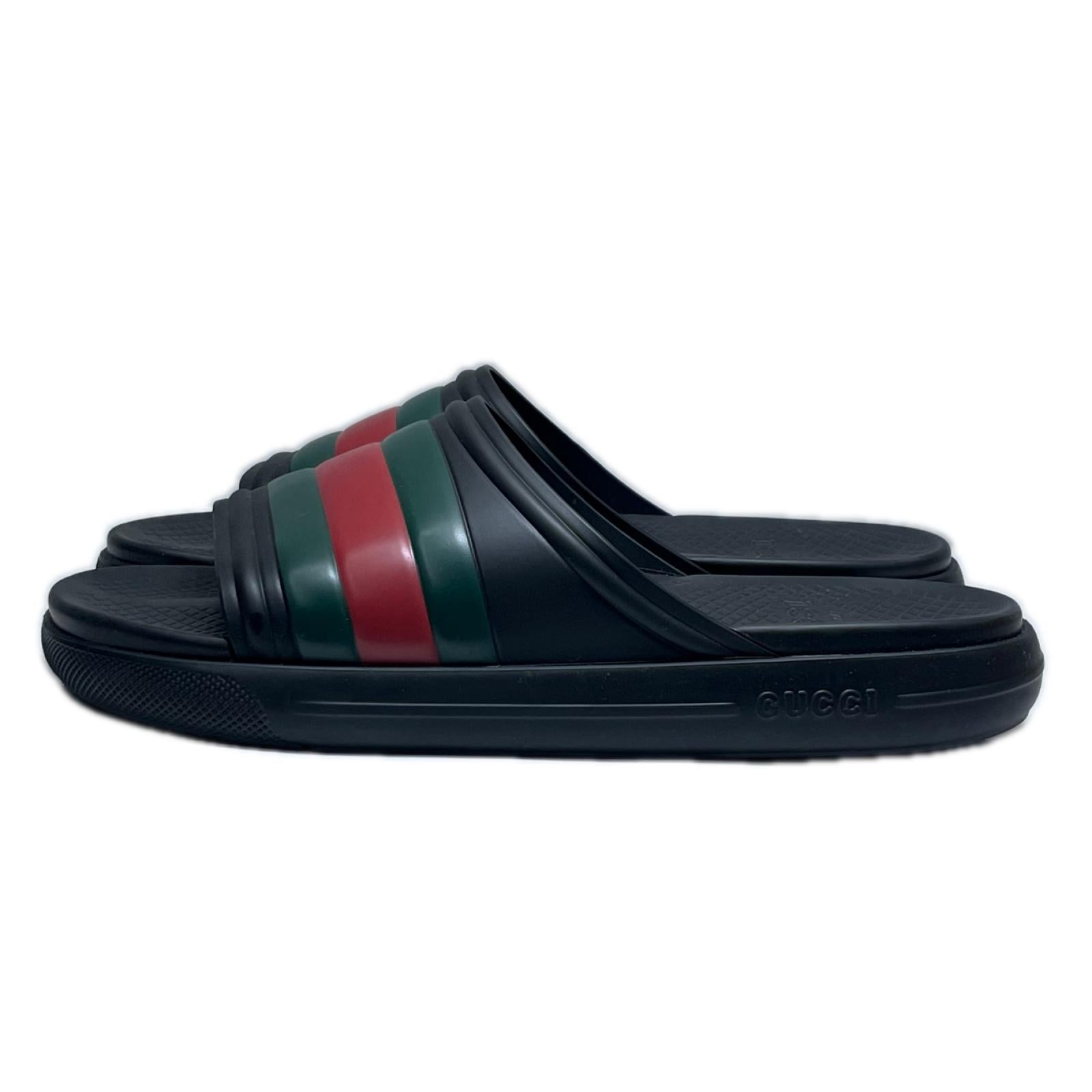 GUCCI シェリーライン スライドサンダル　ブラック
