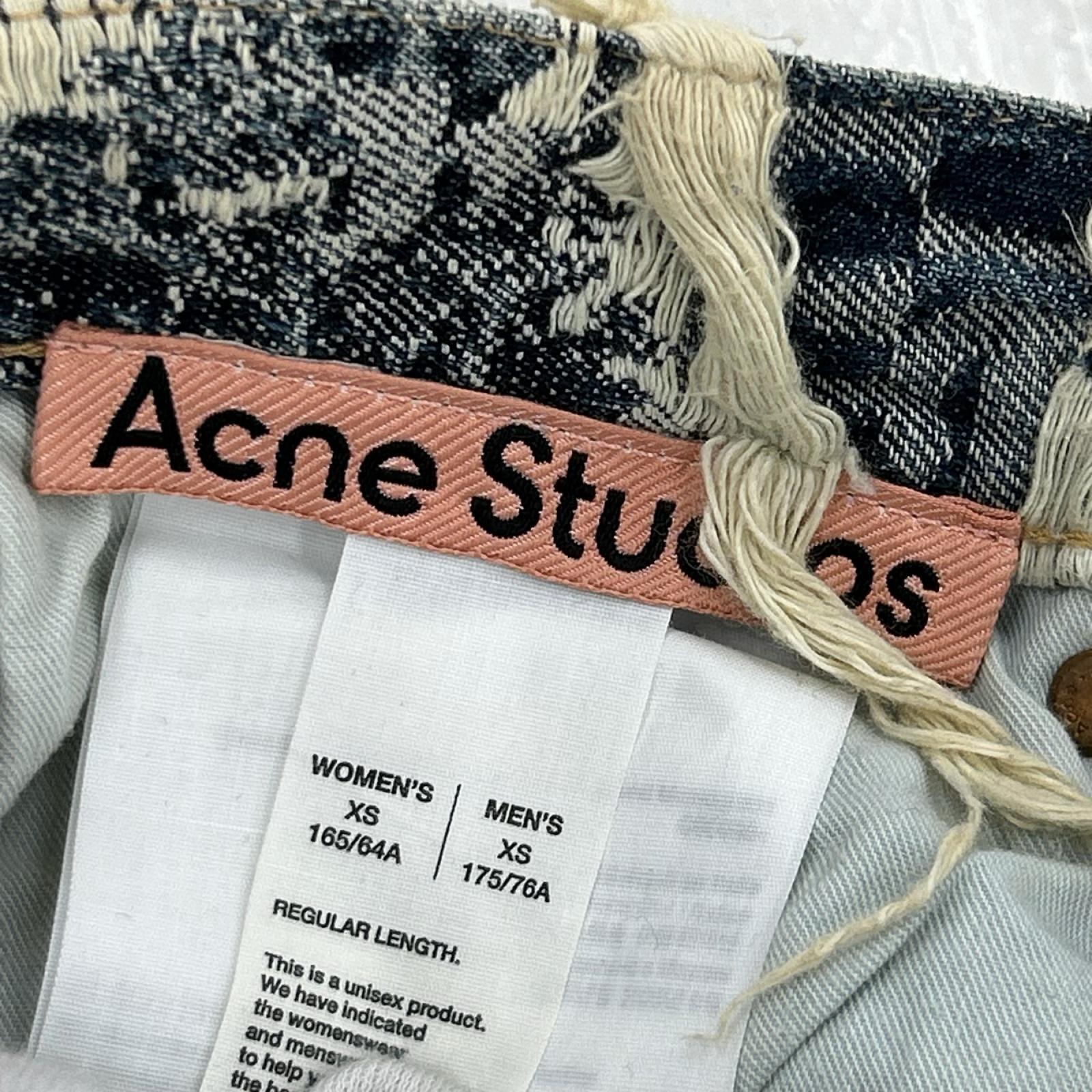 デニムパンツ 1981 u denim distressed monogram 青 XS