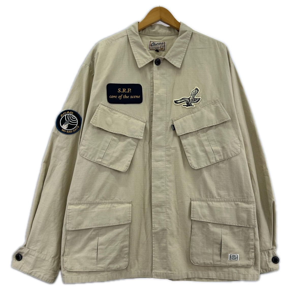 長袖シャツ Cluct Works LANCASTER ジャケット ベージュ L ベージュ