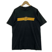 半袖Ｔシャツ 90s 紺タグ USA製 パロディロゴプリント 黒 M M ブラック