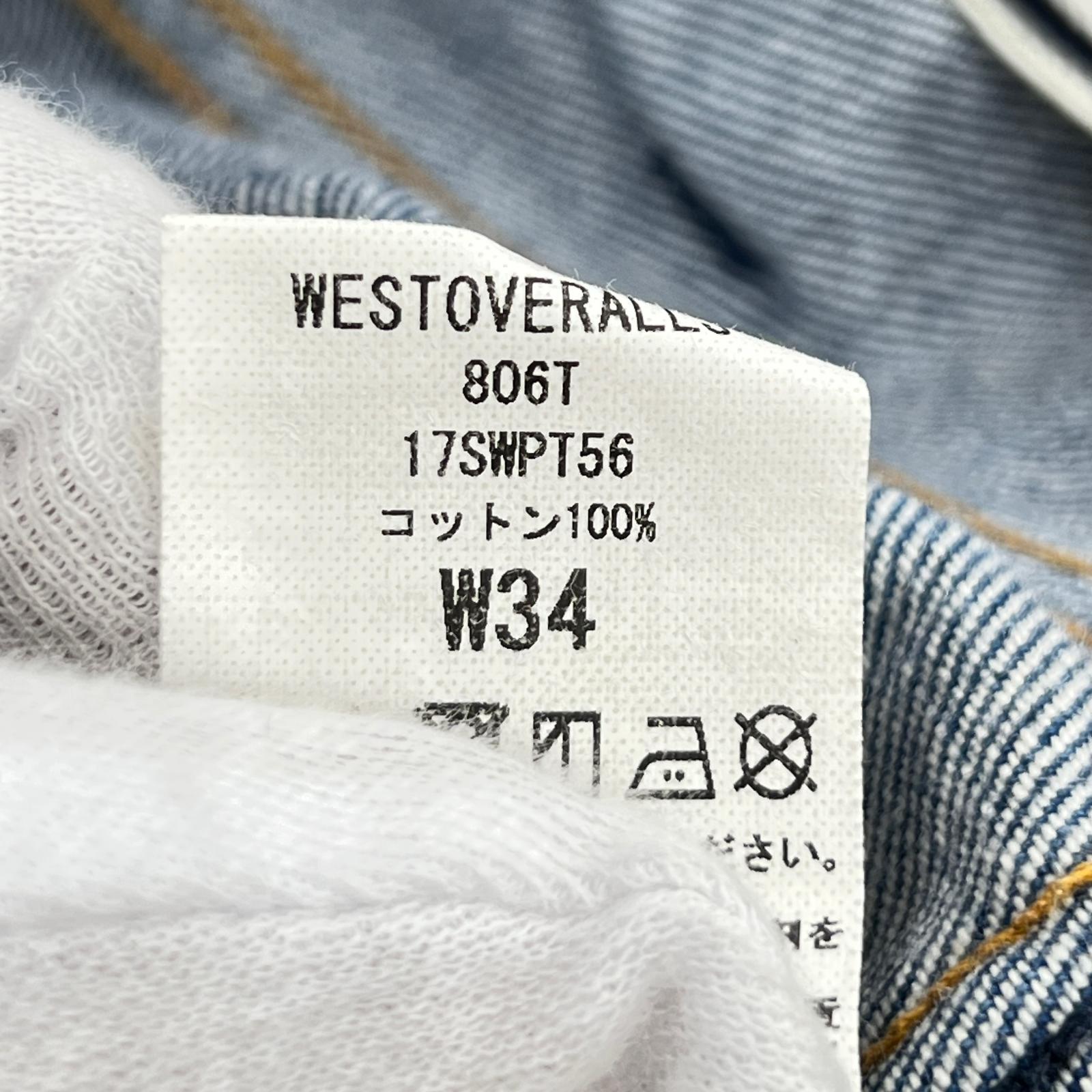 デニムパンツ WESTOVERALLS 806T テーパードデニム 青 (34) 34 ブルー