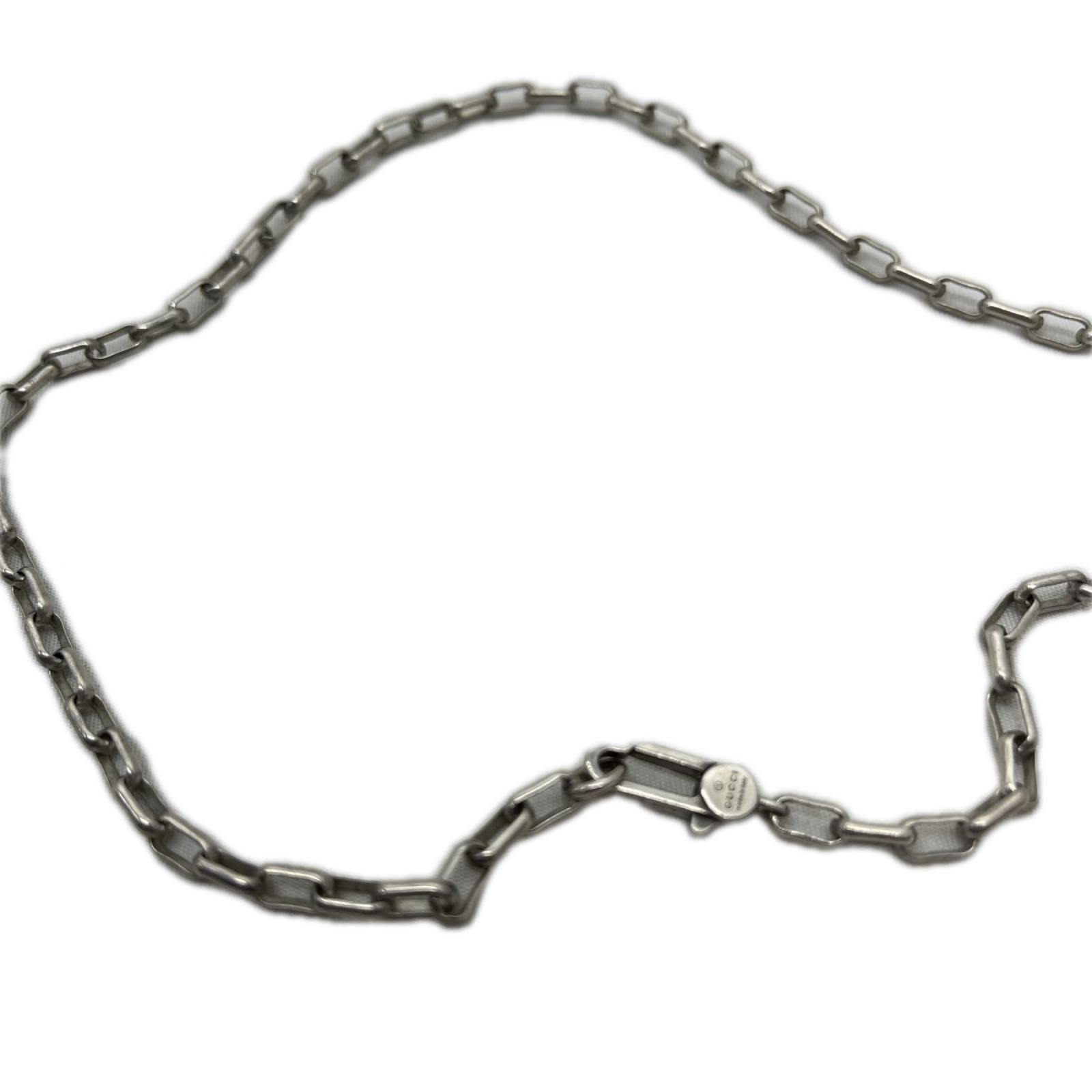 GUCCI インターロッキングGシルバーネックレス