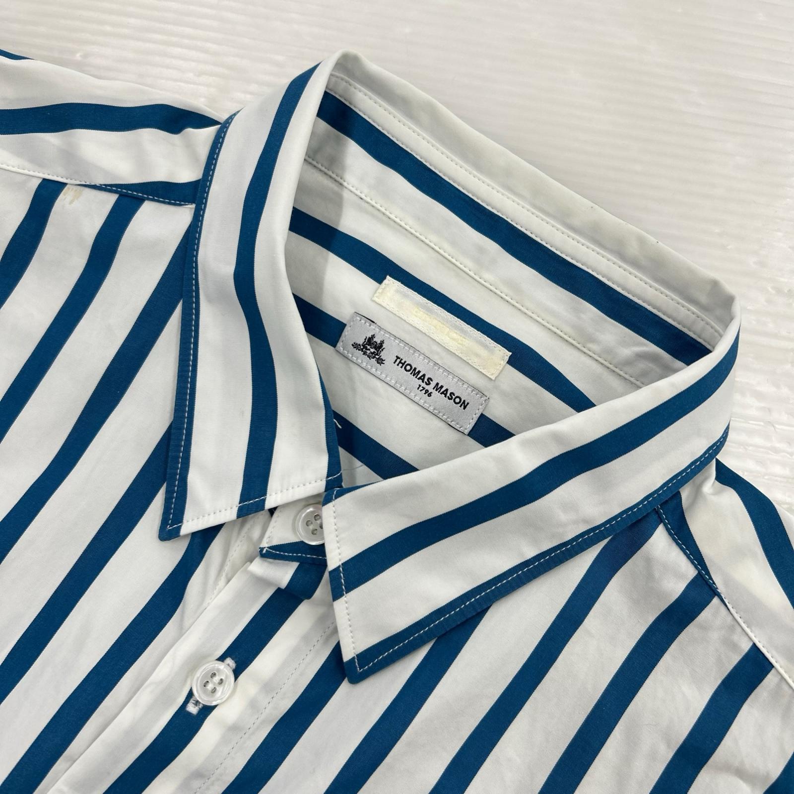 長袖シャツ 別注THOMAS MASON ストライプ柄シャツ　M M