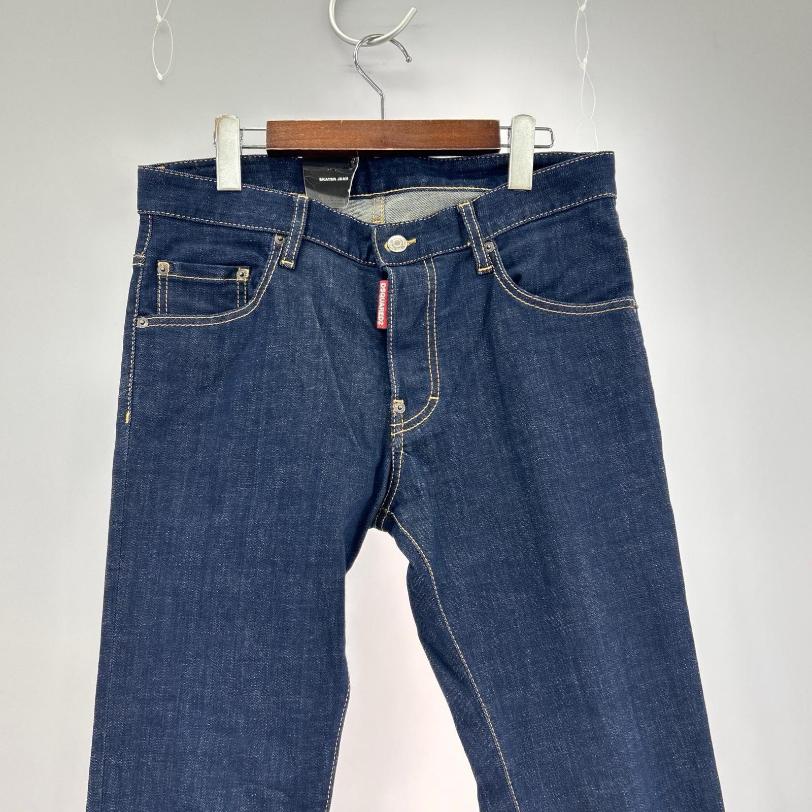 デニムパンツ DSQUARED2 SKATER JEANS ｲﾝﾃﾞｨｺﾞ 46 ブルー