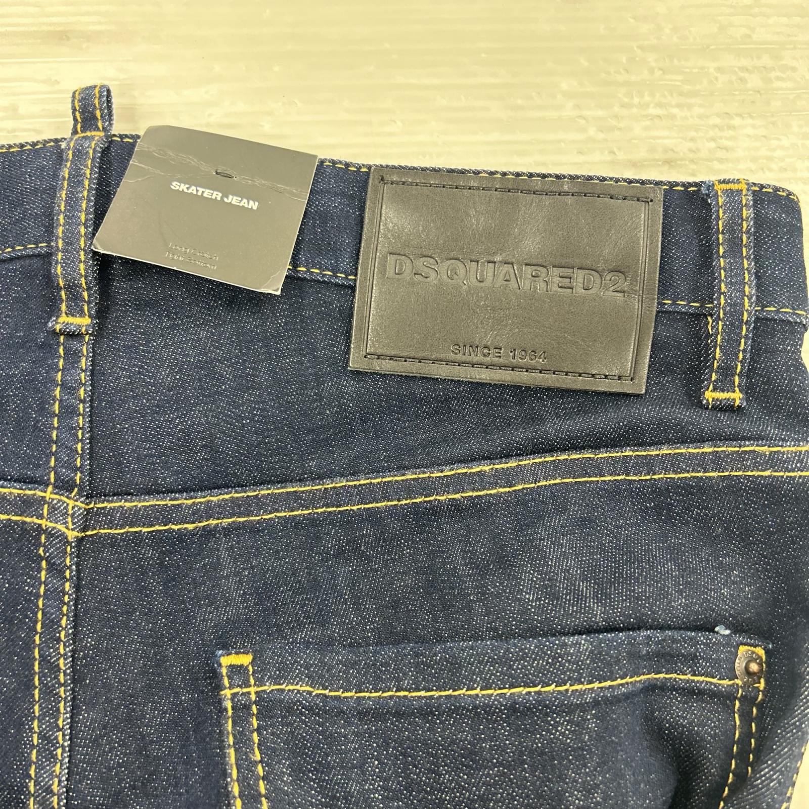 デニムパンツ DSQUARED2 SKATER JEANS ｲﾝﾃﾞｨｺﾞ 46 ブルー