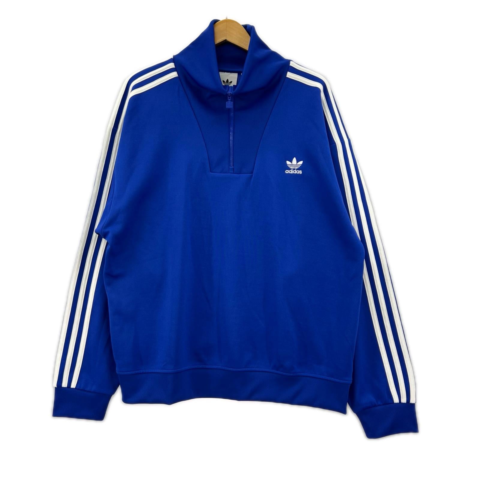 長袖Ｔシャツ ファネルネック トラックジャージ 青 XL ブルー