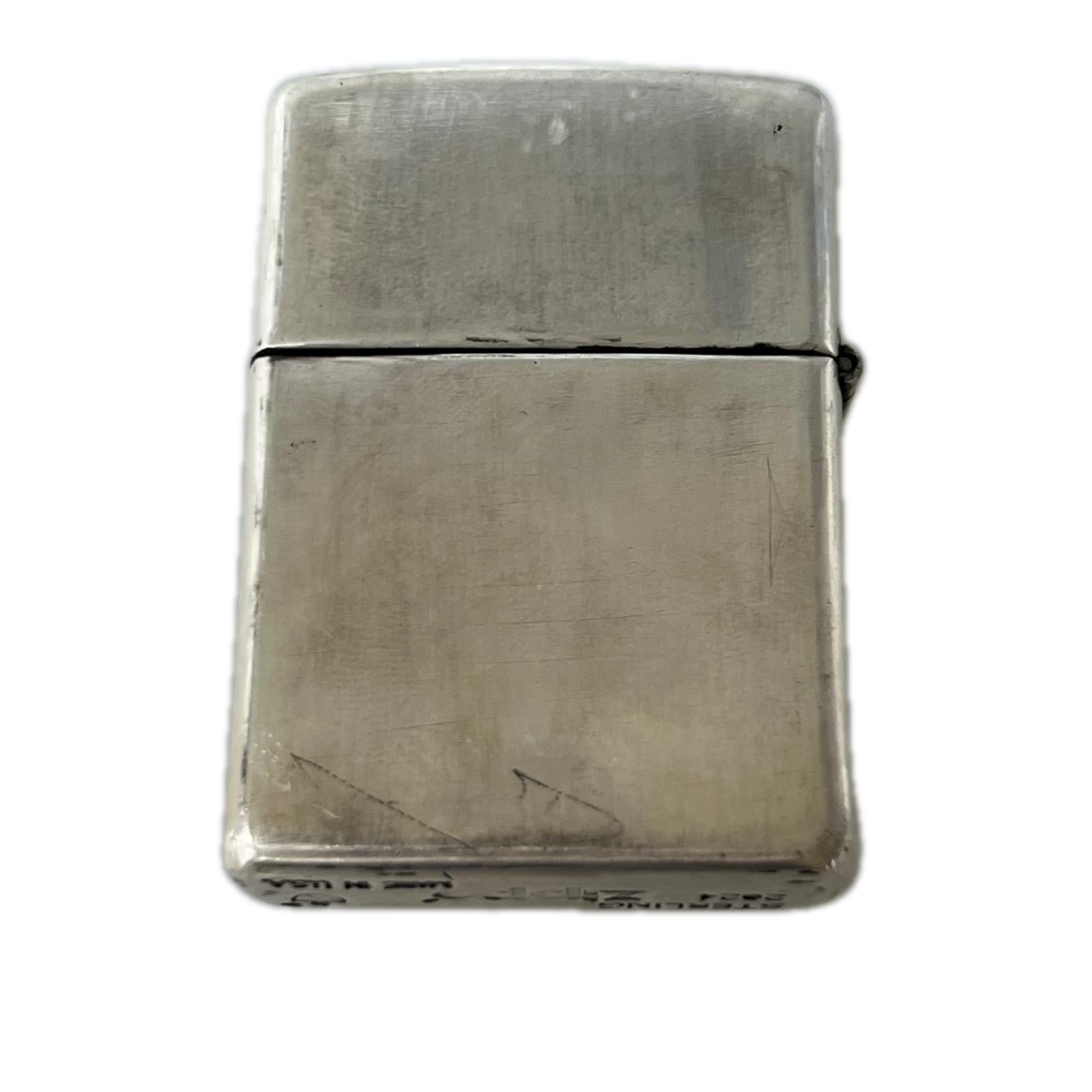 ライター ZIPPO 24年製 ｱﾗﾍﾞｽｸ ｸﾛｽﾒﾀﾙ STERLING USA製