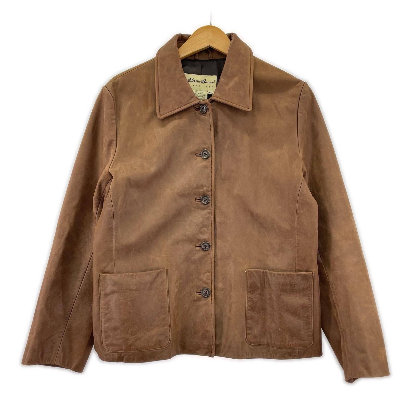 レザージャケット EDDIE BAUER ﾚｻﾞｰｼﾞｬｹｯﾄ ﾌﾞﾗｳﾝ(M)